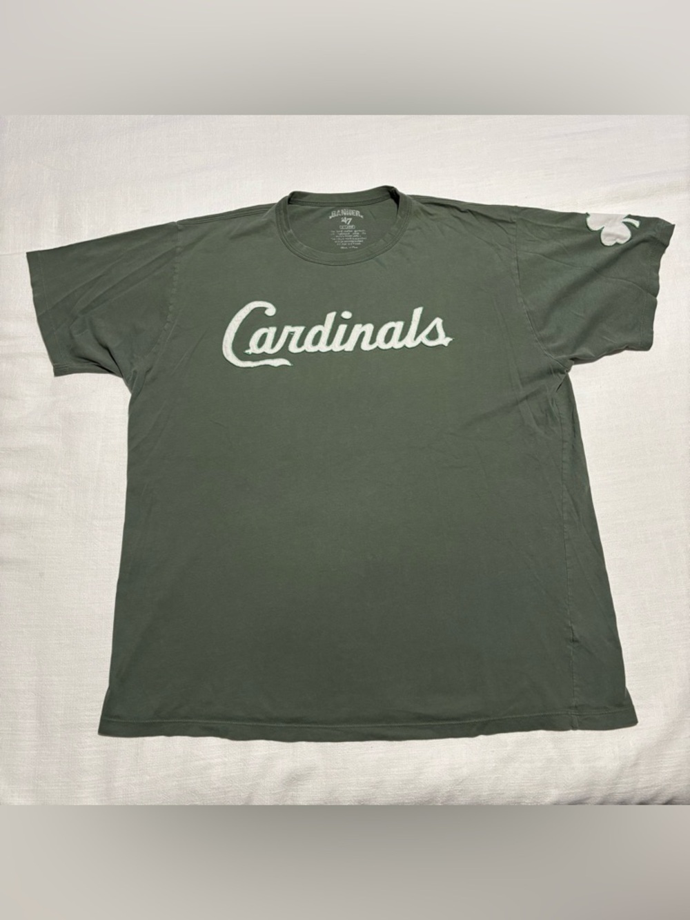 Mens Banner 47 Brand St. Louis Cardinals St. Patrick’s Day Tee | Green | Size XL